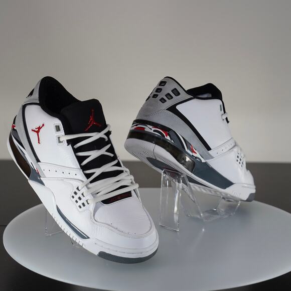 Jordan Ol' School II Low White Black Cement Red - Men's Size 12 - Retro 2008 - Picture 1 of 6